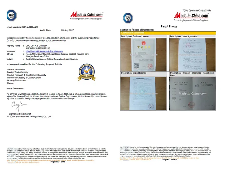 1" Diameter AR Coated Calcium Fluoride (CaF2) Windows for Excimer Laser Systems