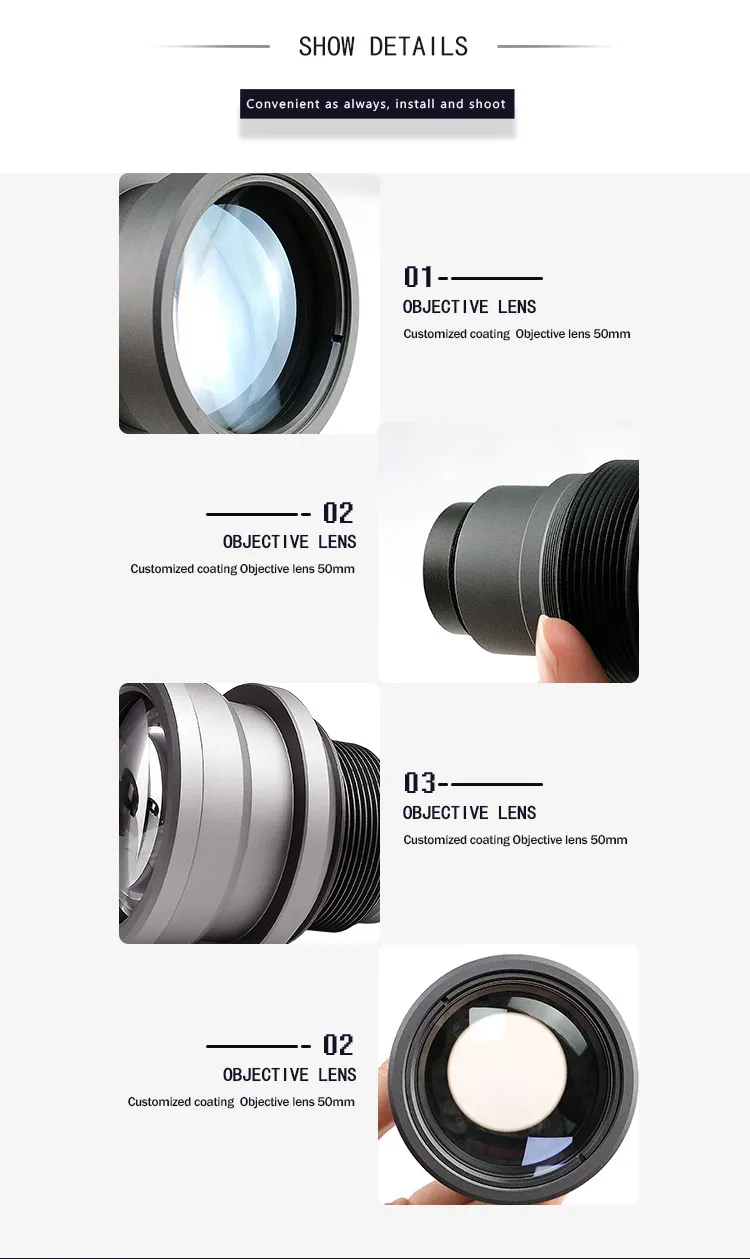 2021 New Product Good Quality 12.5X Objective Lens Cylinder Telescope Lenses