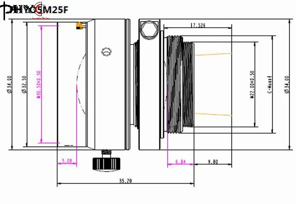 25mm Effective Focal Length 10m C Mount Lenses Instruments