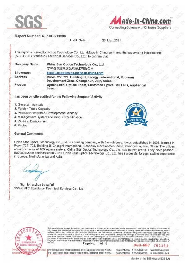 8′′ Diameter Dome Lens with Anti Reflection Coating