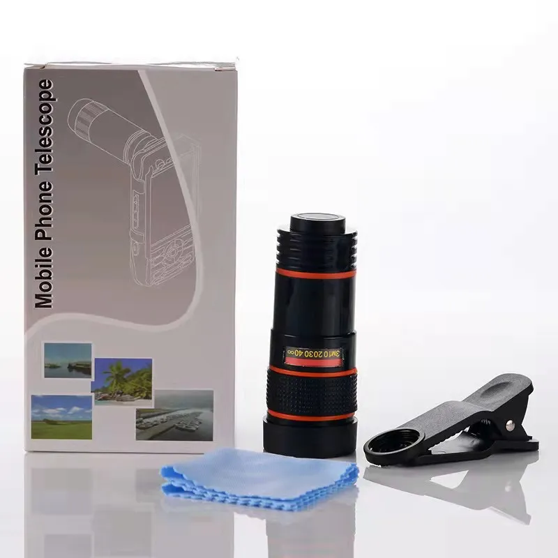 8X, 12xmobile Phone Telescope Outdoor Single Tube High Magnification High-Definition Zoom Camera Phone Lens Telescope