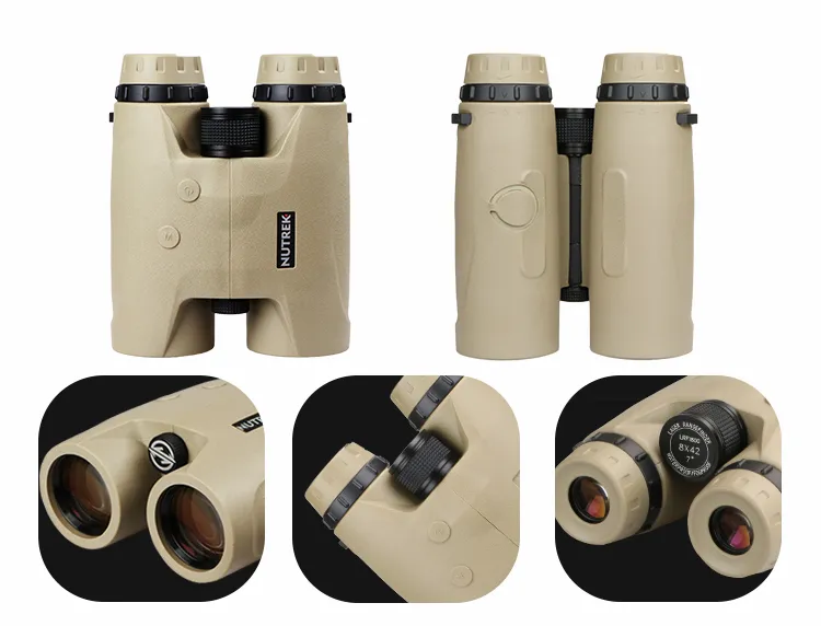 8X42 Angle Horizontal 1500m Distance Pdlc Binoculars Laser Rangefinder