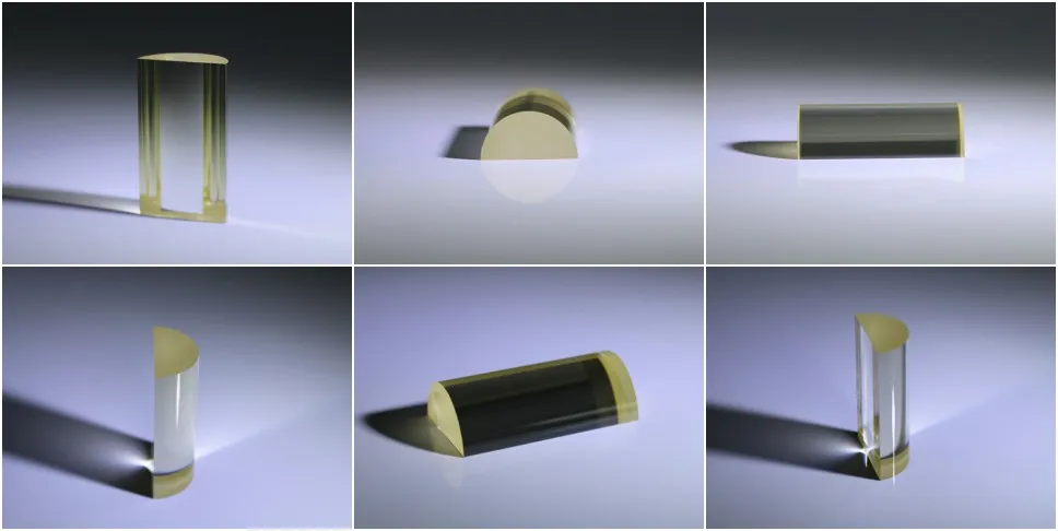 Custom Optical Bk7 Borosilicate Glass Znse Ruby Plastic Long Concave Cylindrical Lenses