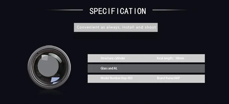 Custom Sale Coating Telescope Optical Lens Eyepiecel Objective Lens 50mm