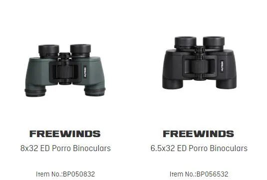 Freewinds Porro Binocular 6.5X32 8X32 with ED Glass Aluminum Alloy Chassis