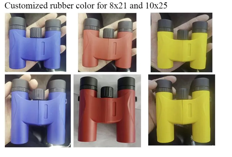 Hotsales 8X21 High Precise OEM Binoculars Blue White Purple Color Foldable Binoculars Handheld Telescope for Concerts