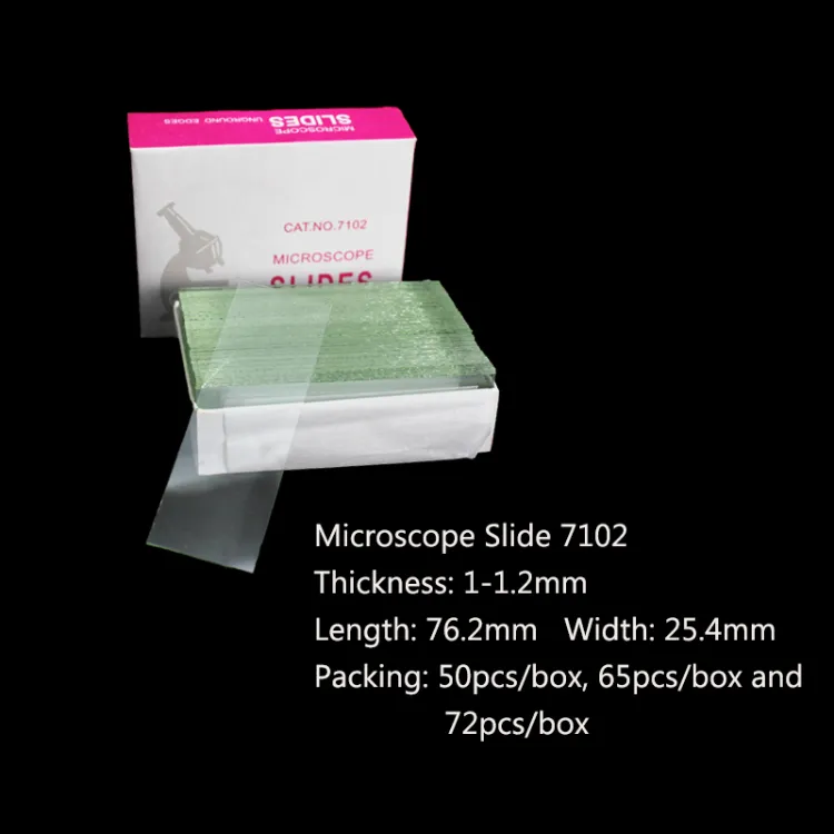 Laboratory Disposable 25.4*76.2mm Glass Slide Cut Edge Micro Slide 7102
