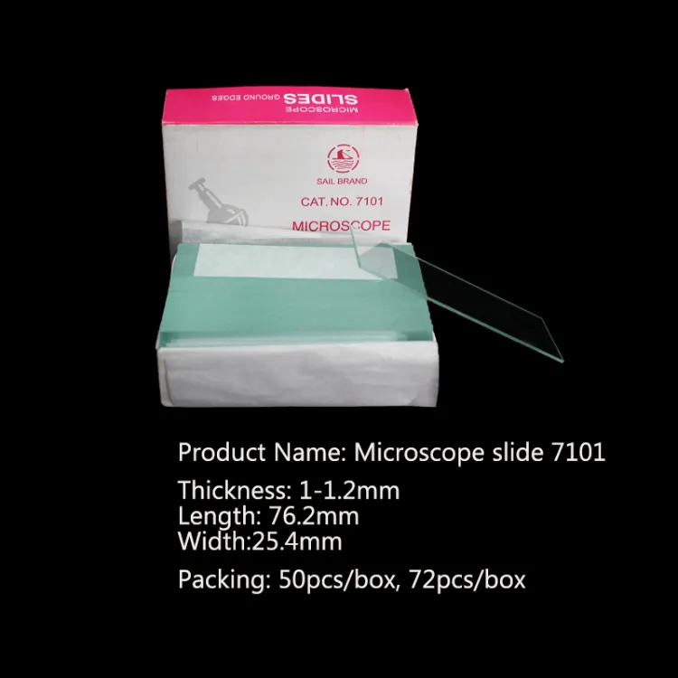 Laboratory Disposable 25.4*76.2mm Glass Slide Cut Edge Micro Slide 7102