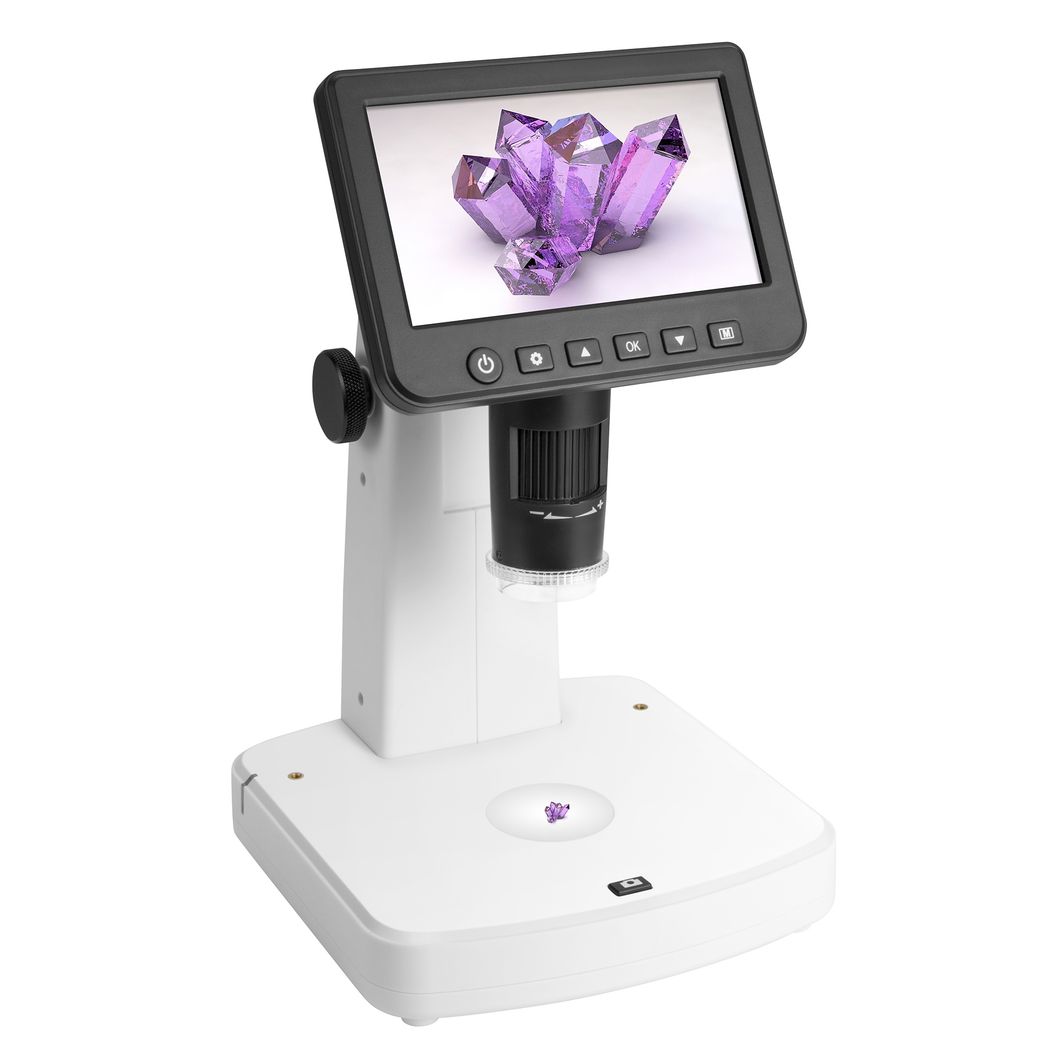 Newest 1080P 5 Inch LCD Microscope, Portable Digital Switchable Polarizing Microscope