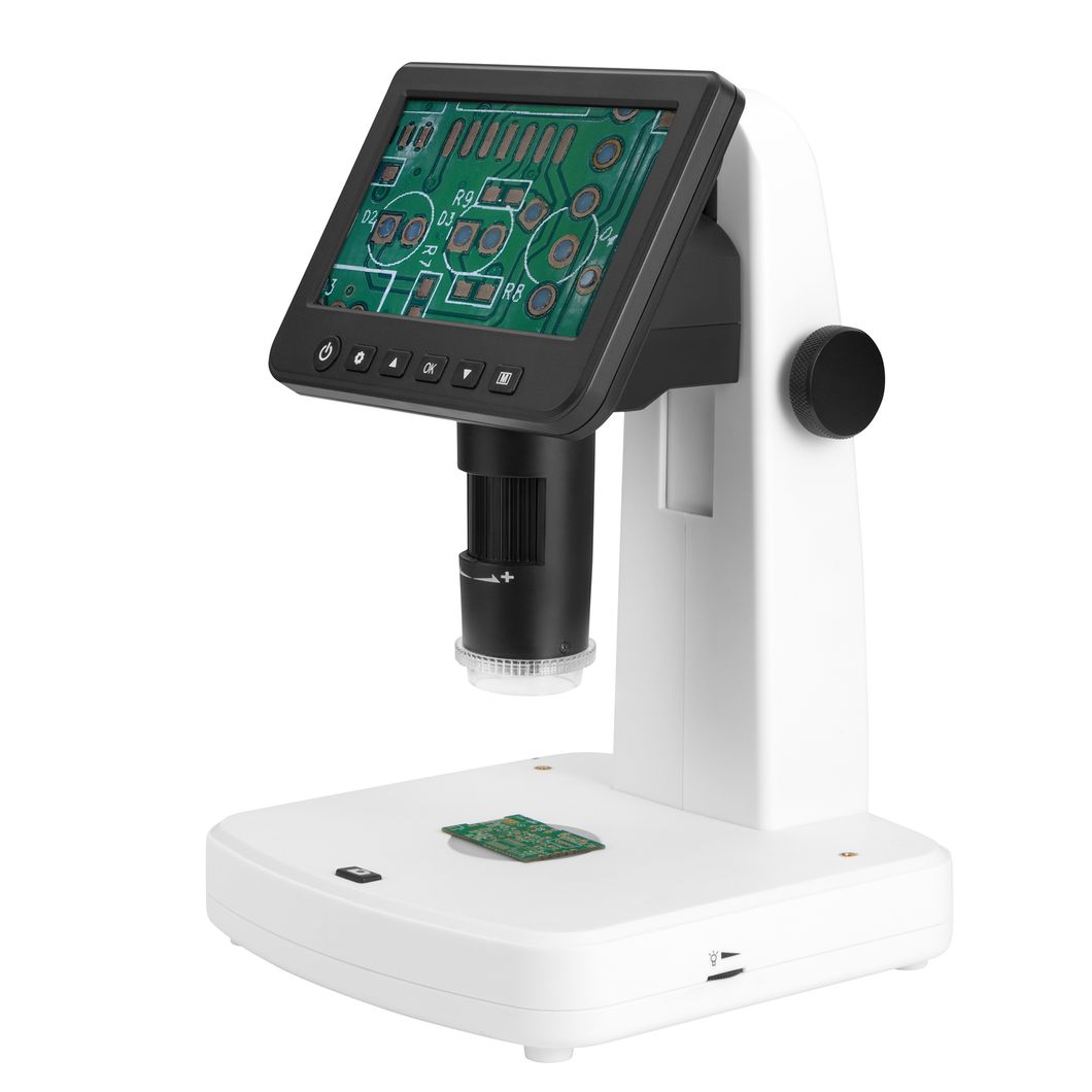 Newest 1080P 5 Inch LCD Microscope, Portable Digital Switchable Polarizing Microscope