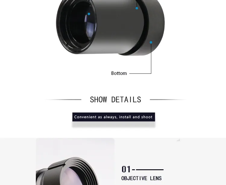 OEM 3um Resolution /MID-Waveband Cooled Microscope Infrared Lens