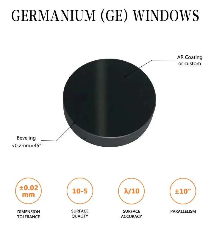 Optical IR Germanium Windowa Ar Coating @8-14um