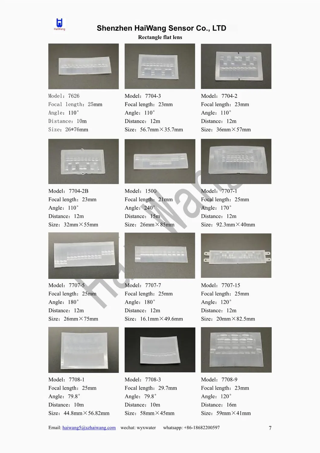 Pyroelectric Infrared Sensor Lens 8002-2b Fresnel PIR Lens for PIR Sensor and PIR Sensor Module