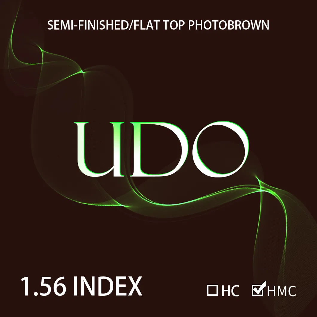 Semifinished 1.56 Round Top Photochromic Gray Ophthalmic Lente Hc