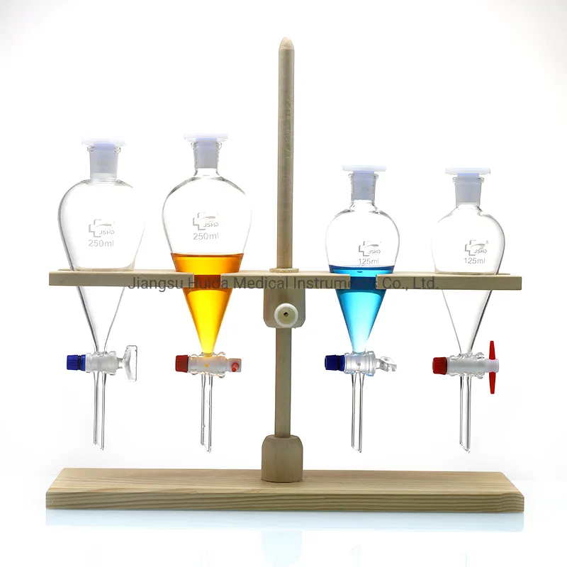 Separatory Funnel Squib Pear Shape with Ground -in Glass Stopper and Glass/PTFE Stopcock