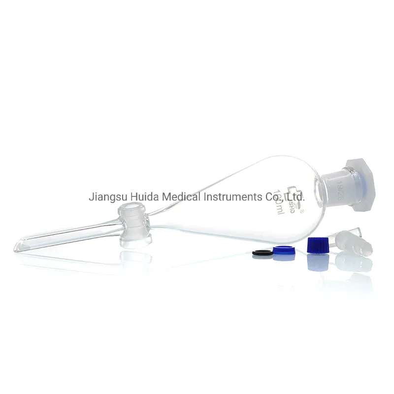 Separatory Funnel Squib Pear Shape with Ground -in Glass Stopper and Glass/PTFE Stopcock