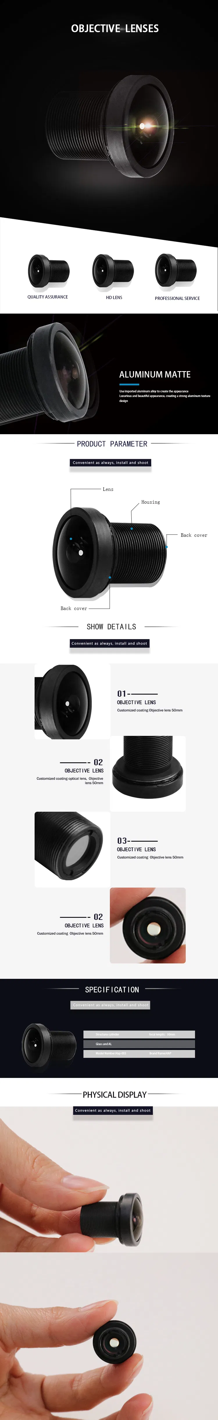 The Latest Product 50mm Objective Lens Is Suitable for Microscope Lenscomponents