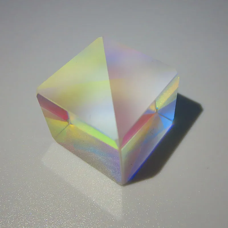X-Cube Prism Combine Colorful Prism Four-Sided Bright Light Stained Glass Beam Splitter Optical Instruments 20/22/25/28/30/34mm