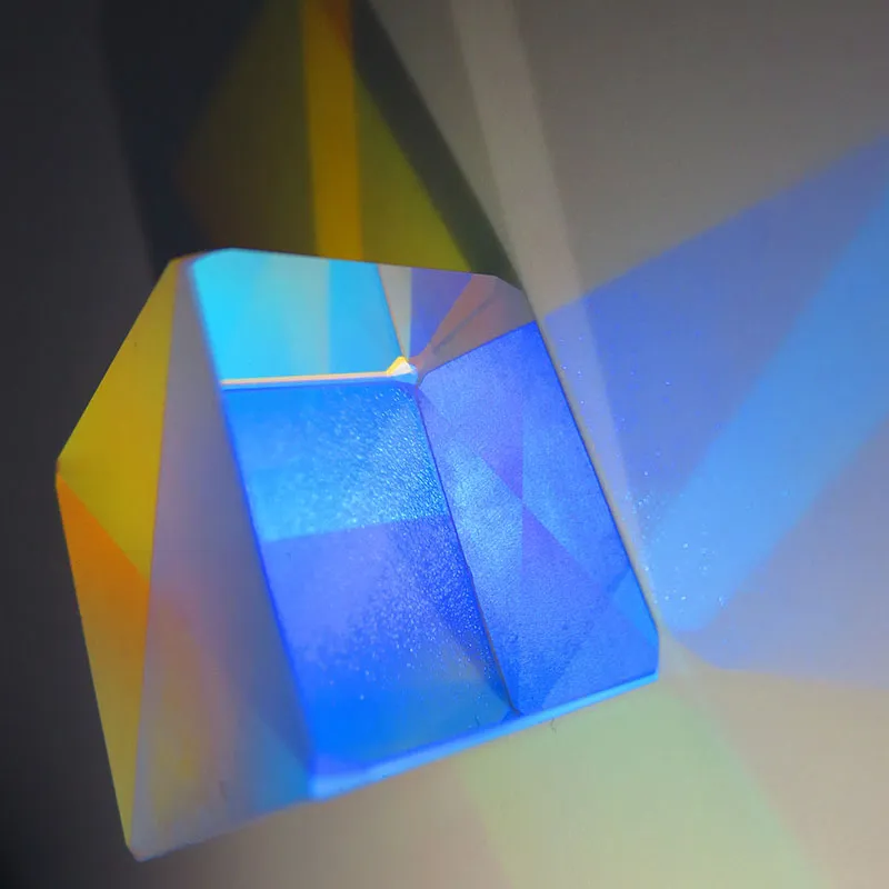 X-Cube Prism Combine Colorful Prism Four-Sided Bright Light Stained Glass Beam Splitter Optical Instruments 20/22/25/28/30/34mm