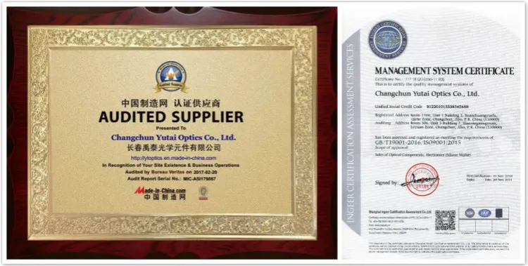 Yutai Customized Optical Glass Window Sapphire Glass Windows